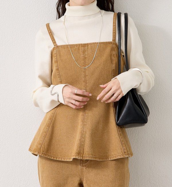  「ペプラムデニムビスチェ」|シャツ・ブラウス|ベージュ