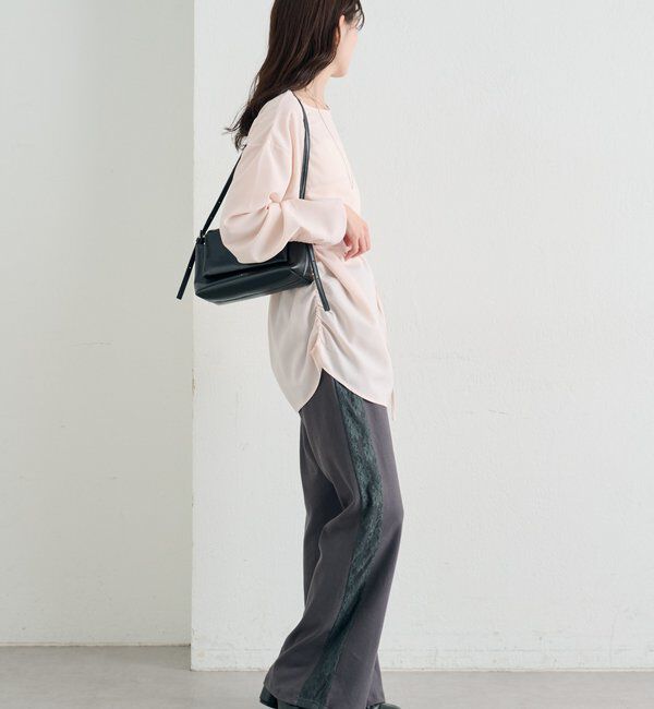  「サイドギャザーＴブラウス」|シャツ・ブラウス|