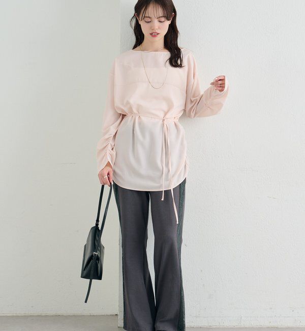  「サイドギャザーＴブラウス」|シャツ・ブラウス|