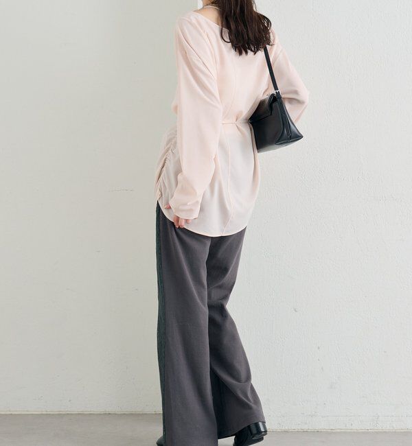  「サイドギャザーＴブラウス」|シャツ・ブラウス|