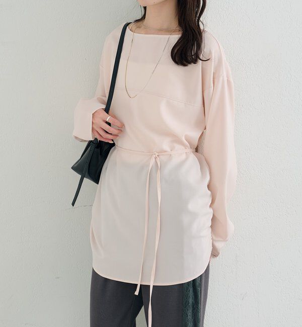  「サイドギャザーＴブラウス」|シャツ・ブラウス|