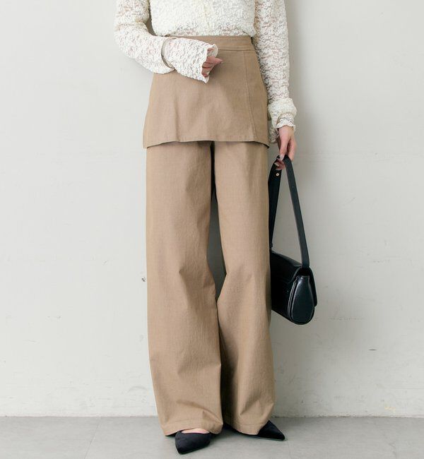  「レイヤードロングパンツ」|チノ|