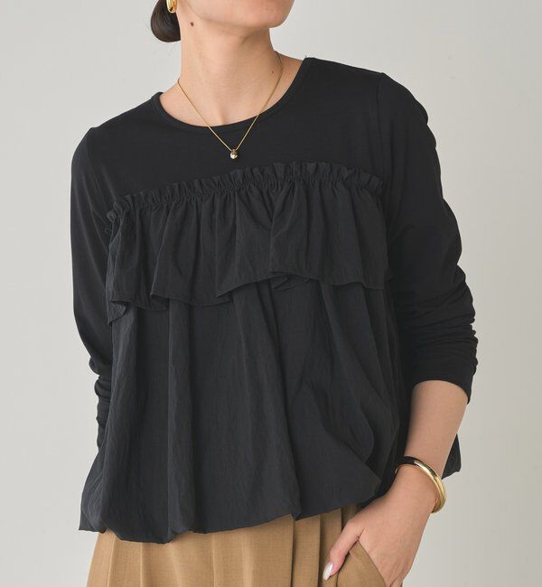  「ドッキングバルーンカットソー」|Tシャツ・カットソー|ブラック