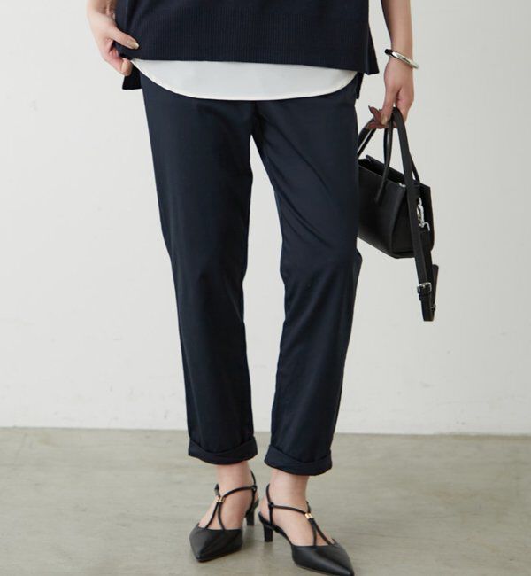  「裾ねじりパンツ」|チノ|ネイビー