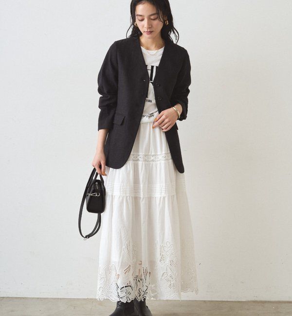  「リネンノーカラージャケット」|ベスト・ジレ|