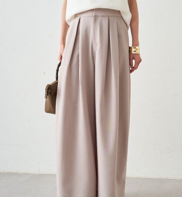  「タックワイドルーズパンツ」|チノ|