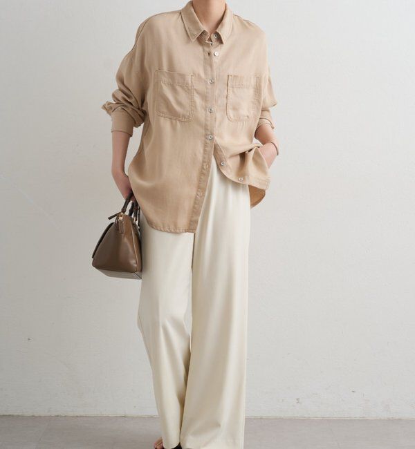  「【サイズ展開あり/初夏まで着られる】フルイドデニムシャツ」|シャツ・ブラウス|