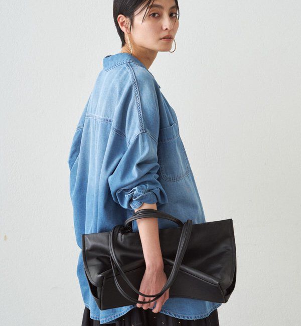  「【サイズ展開あり/初夏まで着られる】フルイドデニムシャツ」|シャツ・ブラウス|