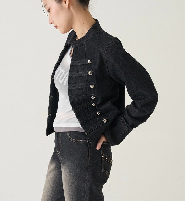  「ナポレオンデニムジャケット」|ブルゾン・スタジャン|