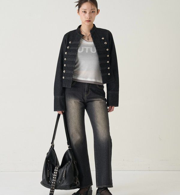  「ナポレオンデニムジャケット」|ブルゾン・スタジャン|