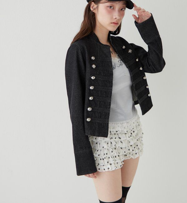  「ナポレオンデニムジャケット」|ブルゾン・スタジャン|