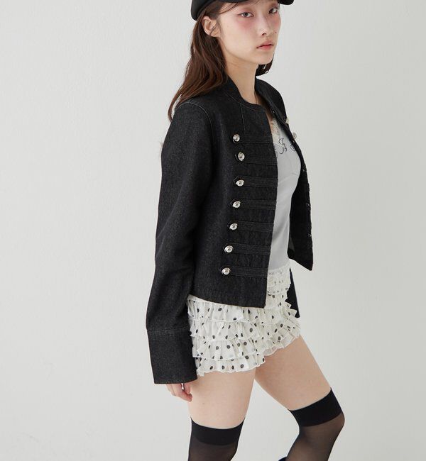  「ナポレオンデニムジャケット」|ブルゾン・スタジャン|