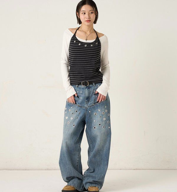  「アイレットスラポケブラストデニム」|デニム|