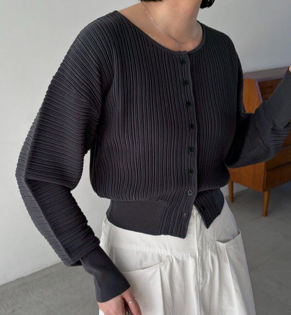  「プリーツパフカーディガン」|カーディガン|
