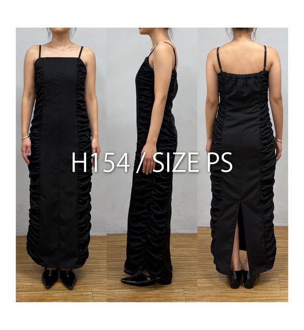  「【セレモニーシーンにも◎】ギャザーキャミワンピース」|ワンピース|