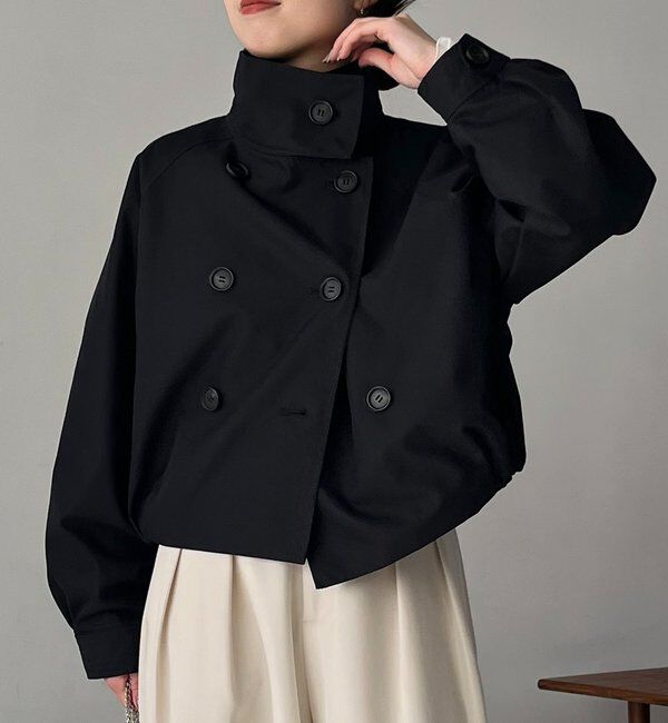  「【サイズ展開あり】ショートトレンチコート」|トレンチコート|