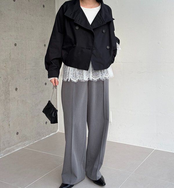  「【サイズ展開あり】ショートトレンチコート」|トレンチコート|