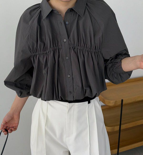  「バルーンクロップシャツ」|シャツ・ブラウス|