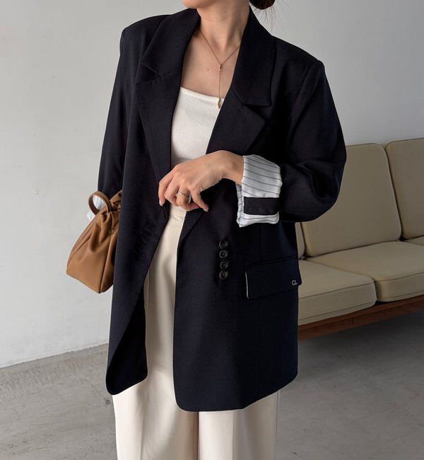  「【サイズ展開あり】〈C.L〉リネンタッチテーラードジャケット」|テーラードジャケット|