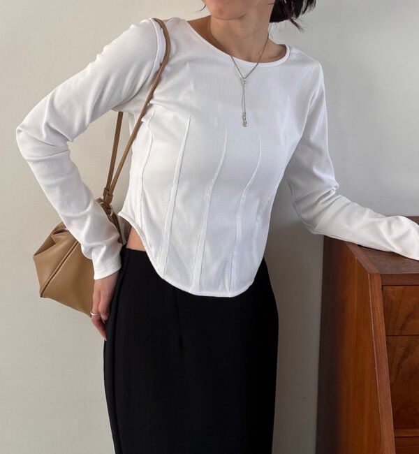  「コルセットロンT」|Tシャツ・カットソー|ホワイト