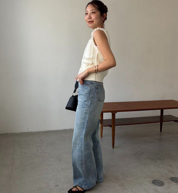  「ツイードライクフリンジベスト」|ニット・セーター|