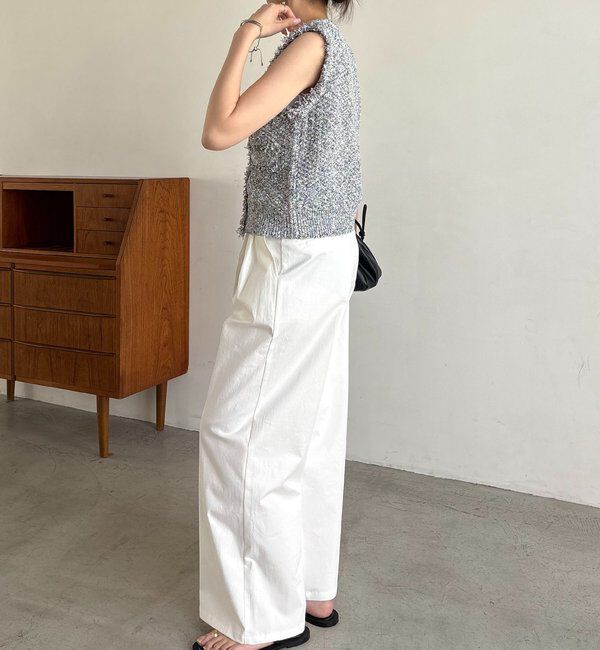  「ツイードライクフリンジベスト」|ニット・セーター|