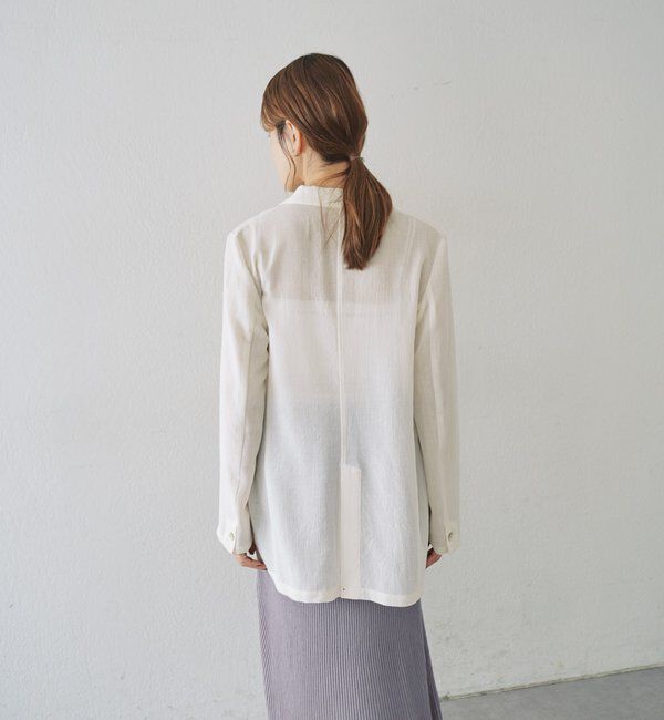  「シアーウォッシャブルジャケット」|テーラードジャケット|