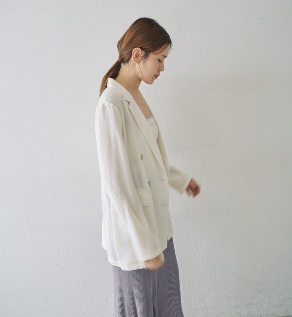  「シアーウォッシャブルジャケット」|テーラードジャケット|