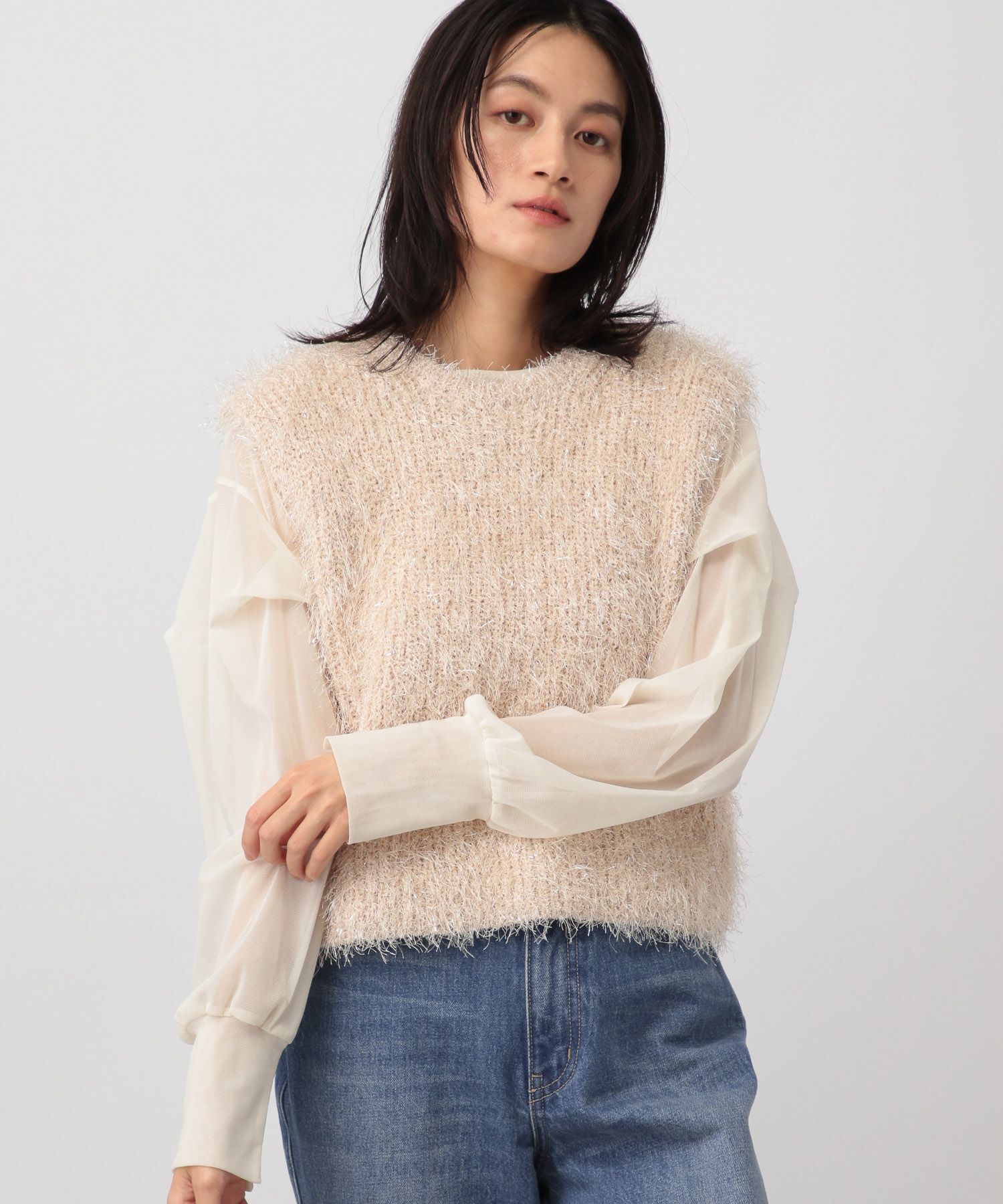 A part by 「チュールパフプルオーバー長袖」|シャツ・ブラウス|