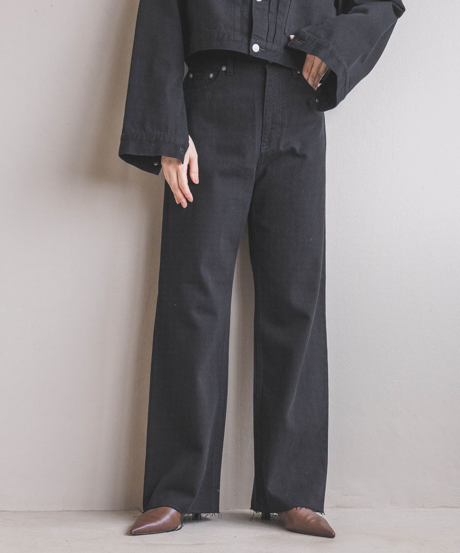  「Apb ストレートデニムパンツ」|デニム|