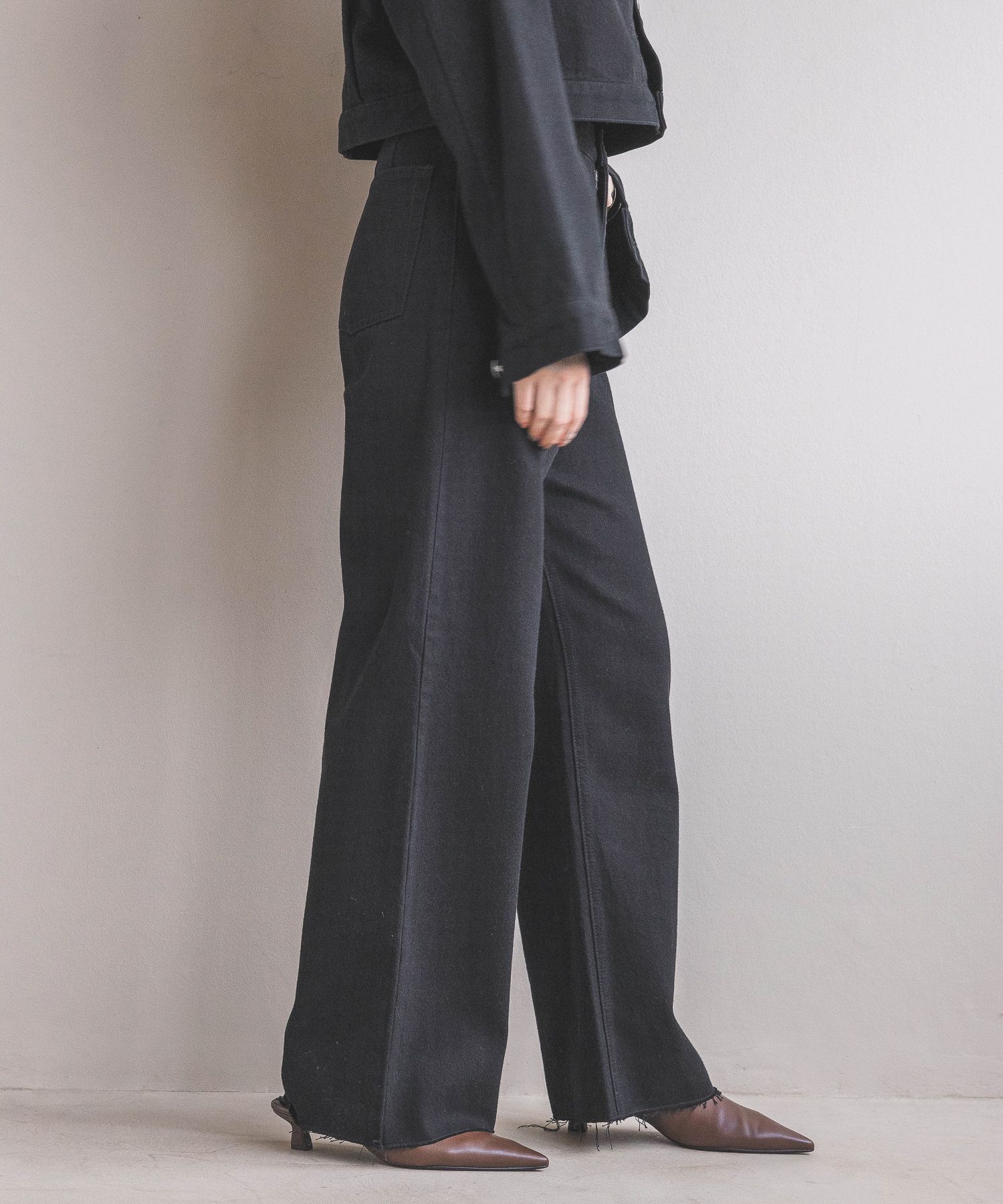  「Apb ストレートデニムパンツ」|デニム|