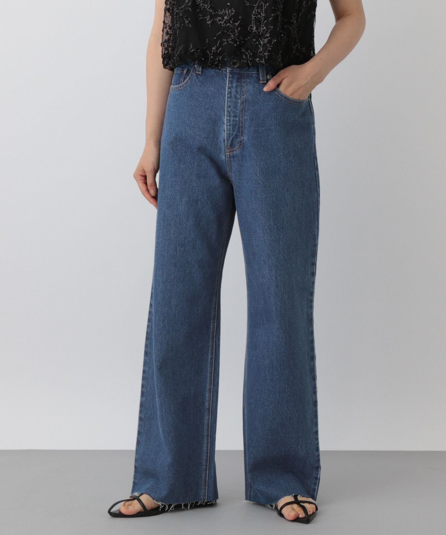  「Apb ストレートデニムパンツ」|デニム|