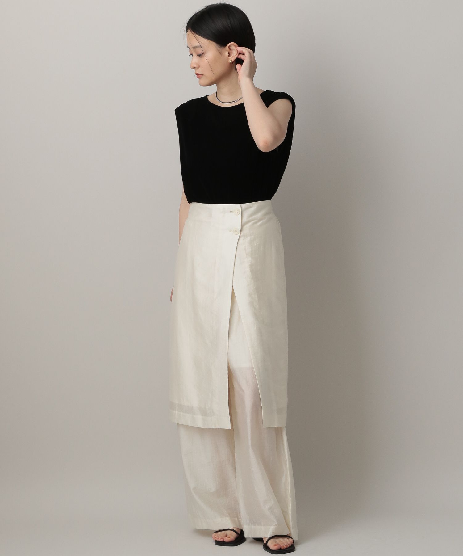 A part by 「シアースカートツキパンツ」|スラックス|