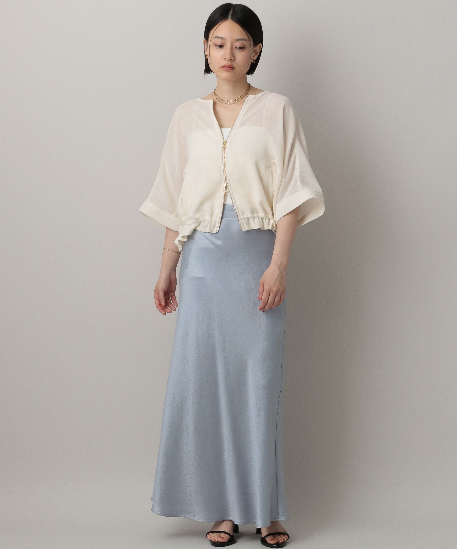 A part by 「リネンライクメッシュブルゾン」|ブルゾン・スタジャン|