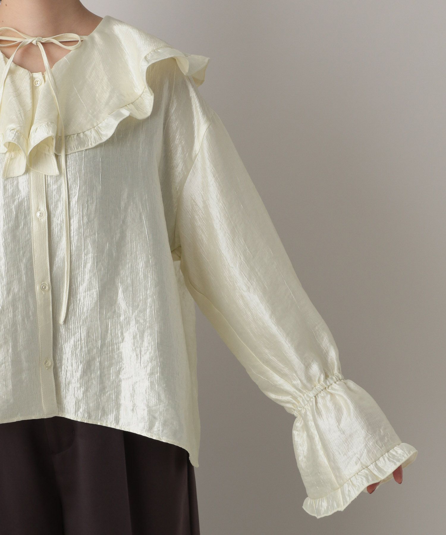 A part by 「ビックカラーラッフルブラウス」|シャツ・ブラウス|