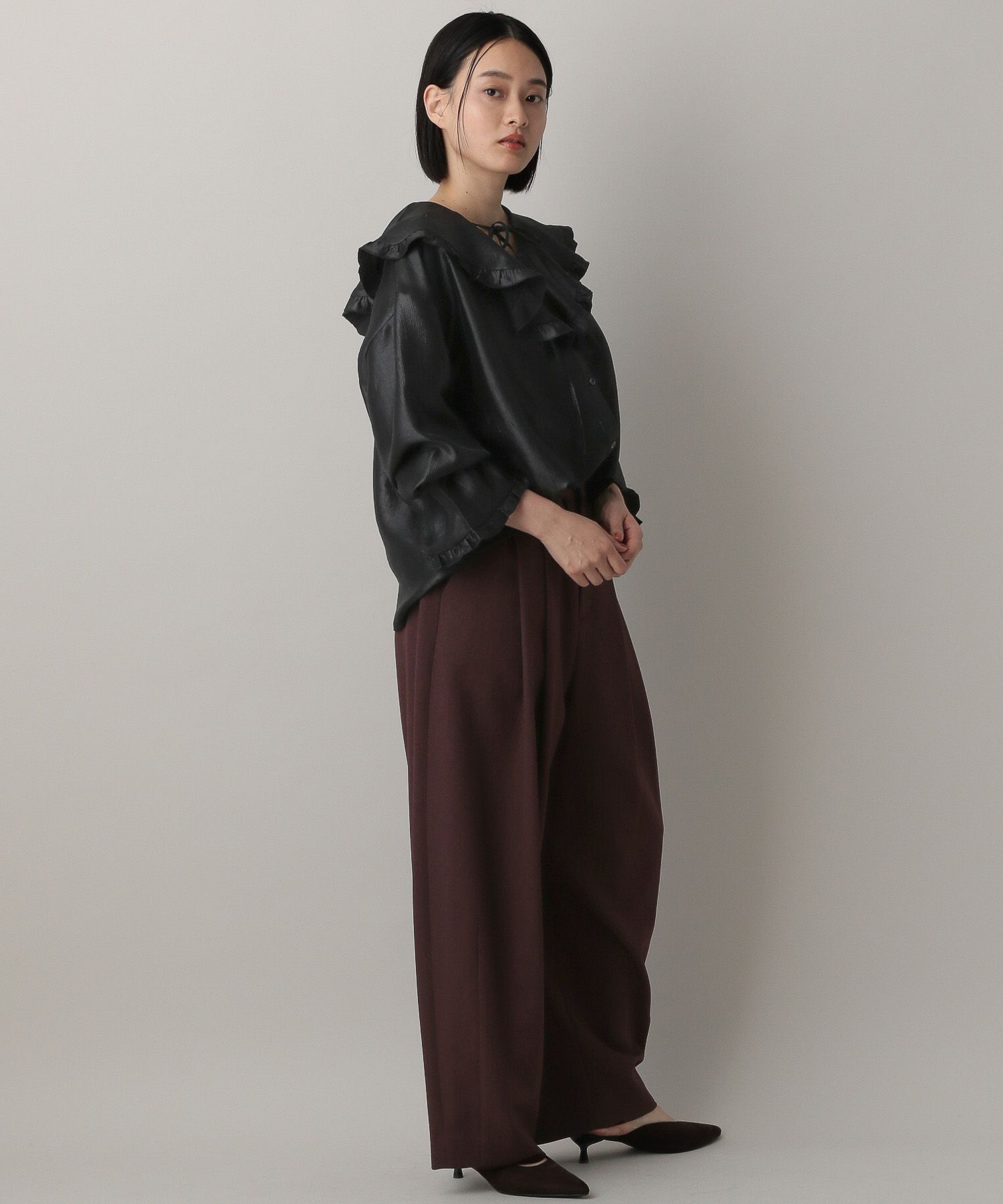 A part by 「ビックカラーラッフルブラウス」|シャツ・ブラウス|