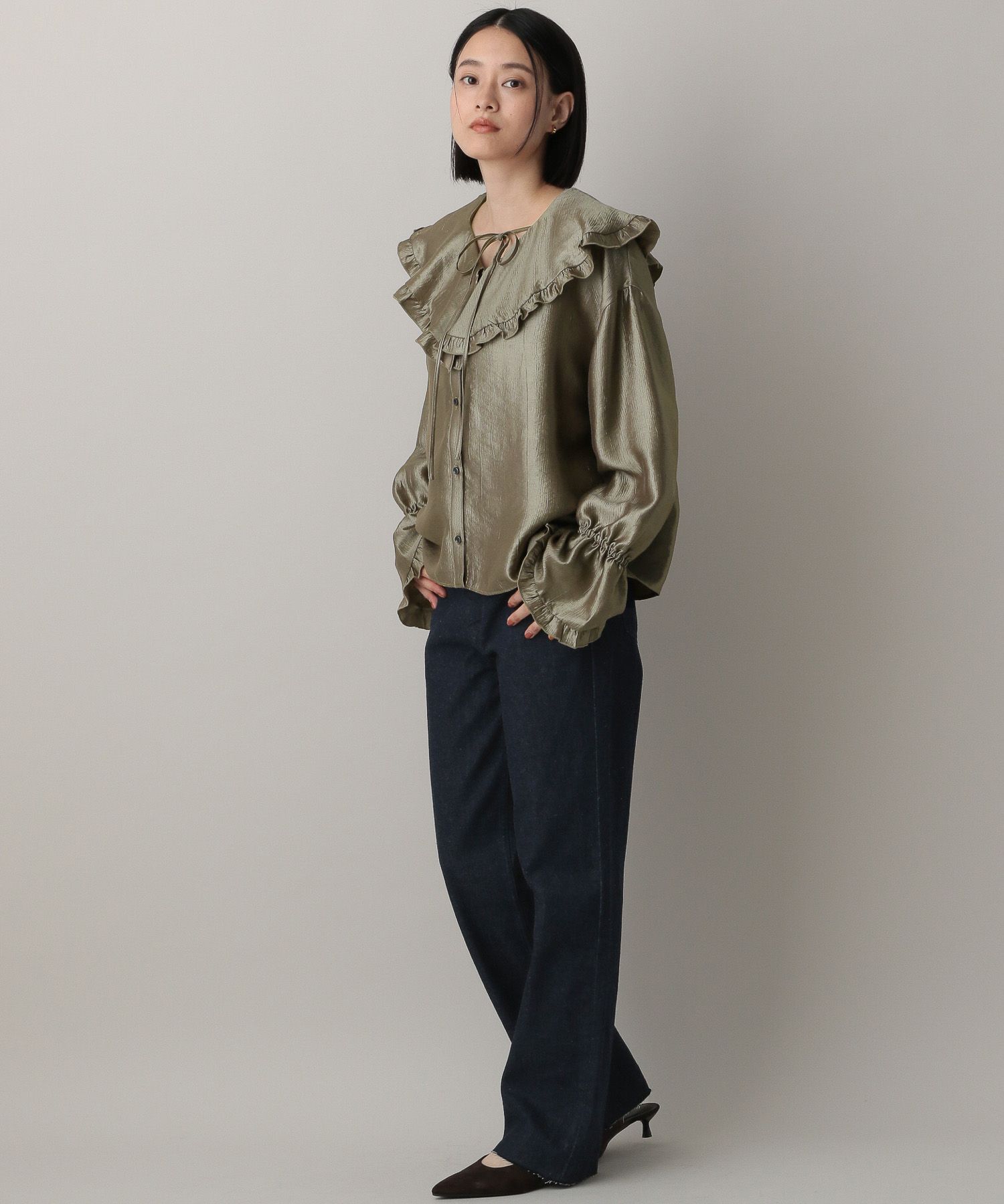 A part by 「ビックカラーラッフルブラウス」|シャツ・ブラウス|