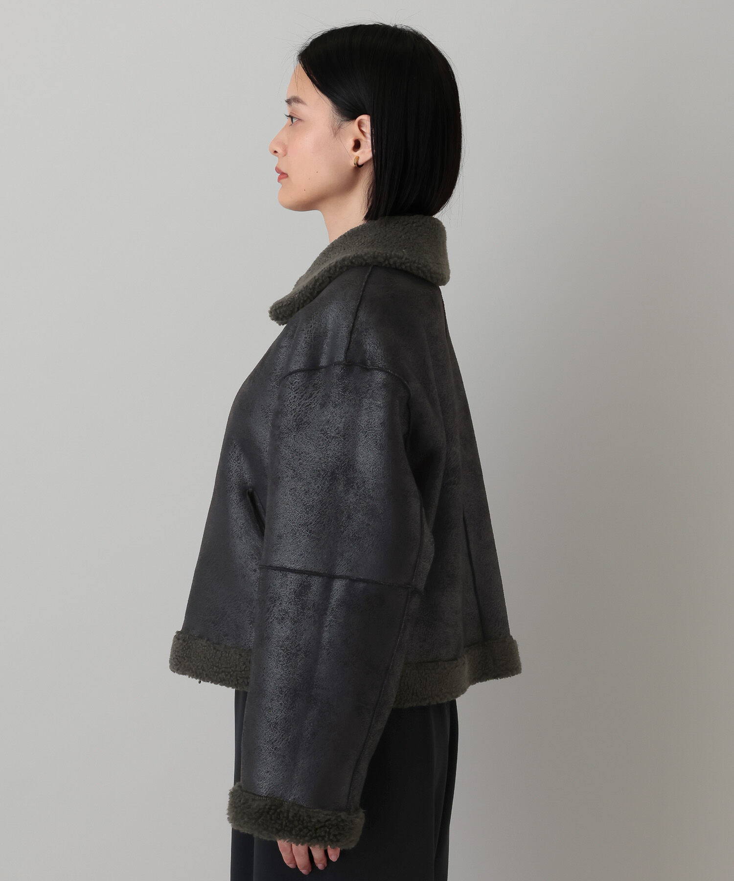 A part by 「リバーシブルボアジャケット」|ブルゾン・スタジャン|