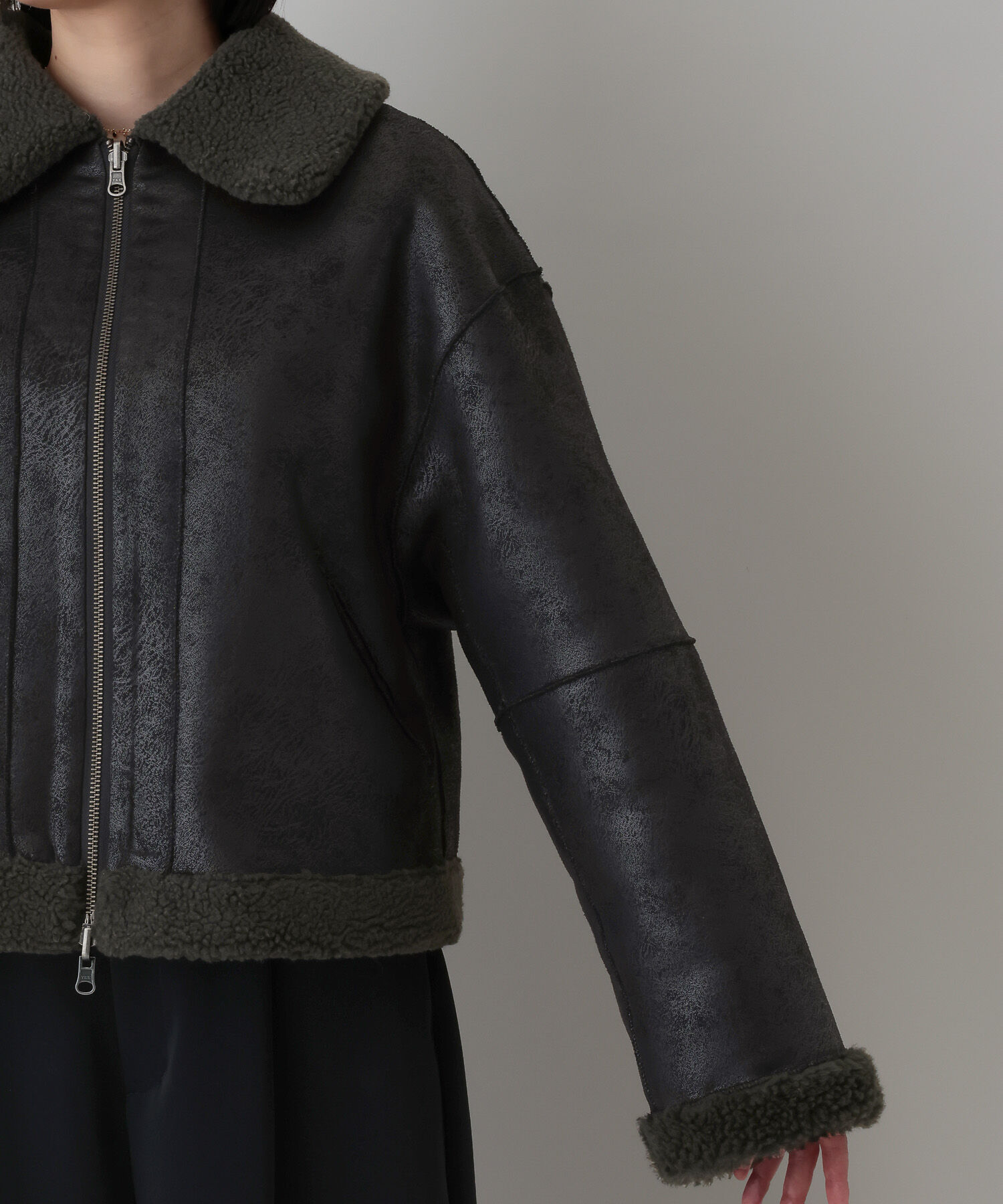 A part by 「リバーシブルボアジャケット」|ブルゾン・スタジャン|