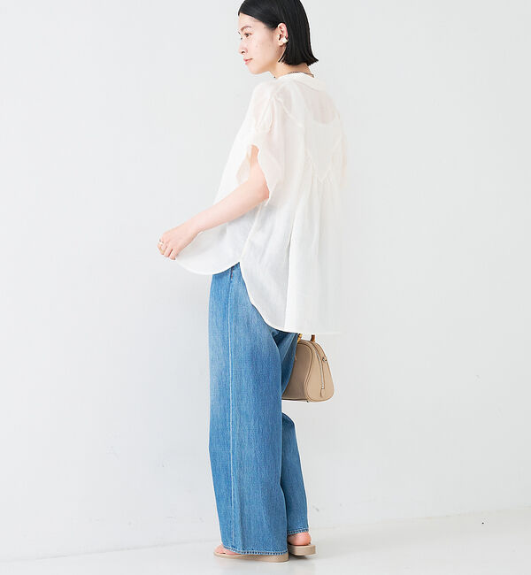 collex「【WEB限定】リネンギャザーブラウス」|シャツ・ブラウス|