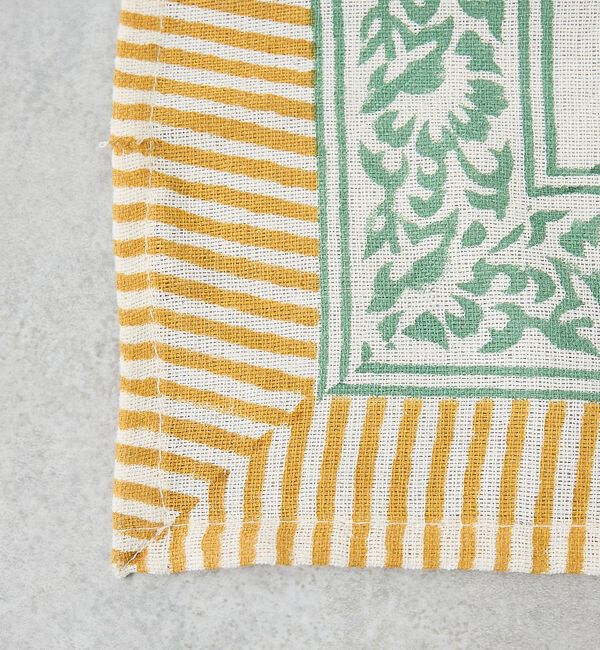 collex「マルチクロス ボニータ花柄 ブロックプリント 145&times;225」|ブランケット|