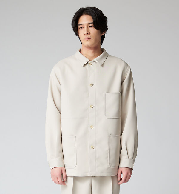 ABAHOUSE「【セットアップ対応】スモーキー カバーオール シャツブルゾン」|ブルゾン・スタジャン|