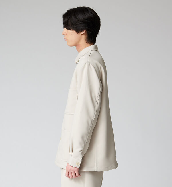 ABAHOUSE「【セットアップ対応】スモーキー カバーオール シャツブルゾン」|ブルゾン・スタジャン|