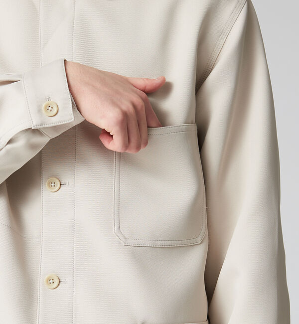 ABAHOUSE「【セットアップ対応】スモーキー カバーオール シャツブルゾン」|ブルゾン・スタジャン|