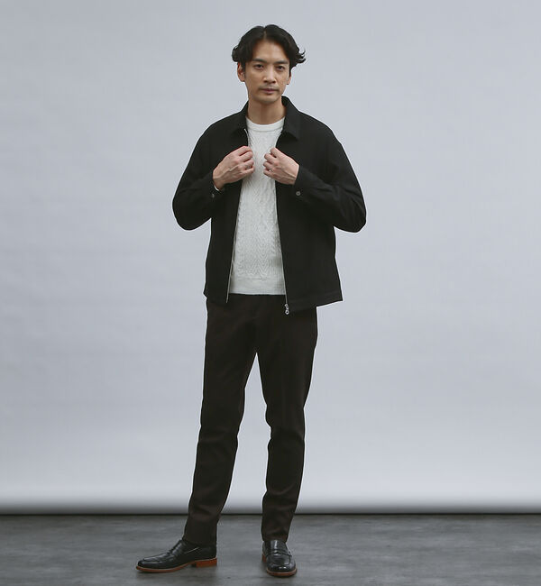 ABAHOUSE「【バックプリーツ】ジップアップ ショートブルゾン」|ブルゾン・スタジャン|