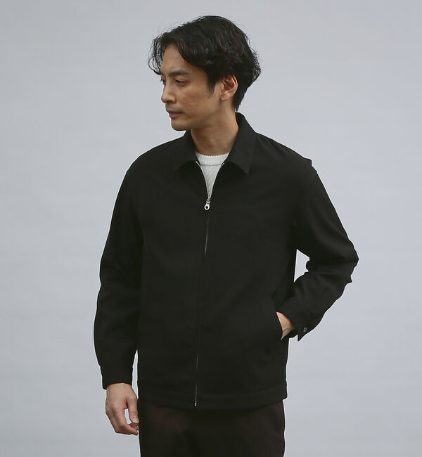 ABAHOUSE「【バックプリーツ】ジップアップ ショートブルゾン」|ブルゾン・スタジャン|