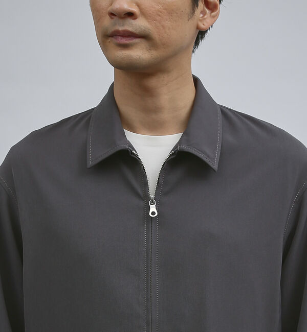 ABAHOUSE「【バックプリーツ】ジップアップ ショートブルゾン」|ブルゾン・スタジャン|