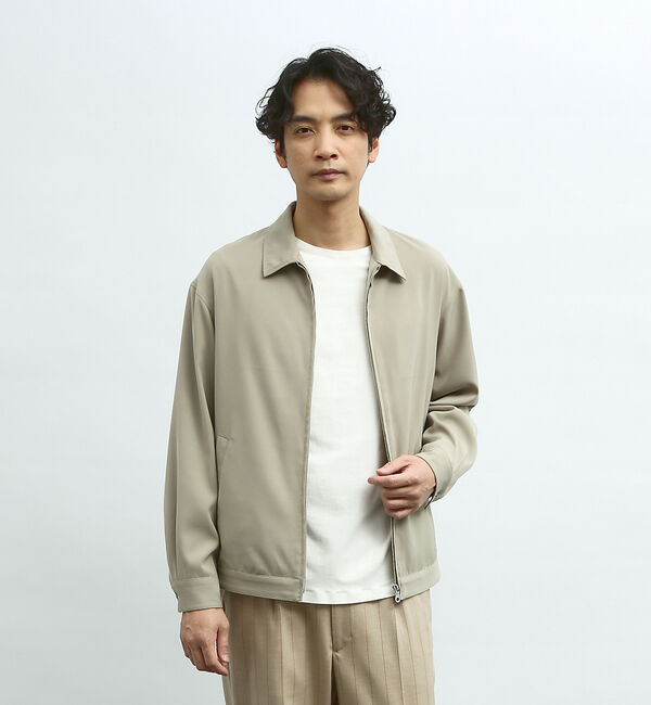 ABAHOUSE「【バックプリーツ】ジップアップ ショートブルゾン」|ブルゾン・スタジャン|