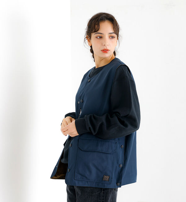 ABAHOUSE「【TAION/タイオン】NON DOWN MILITARY REVERSIBLE」|ブルゾン・スタジャン|ネイビー