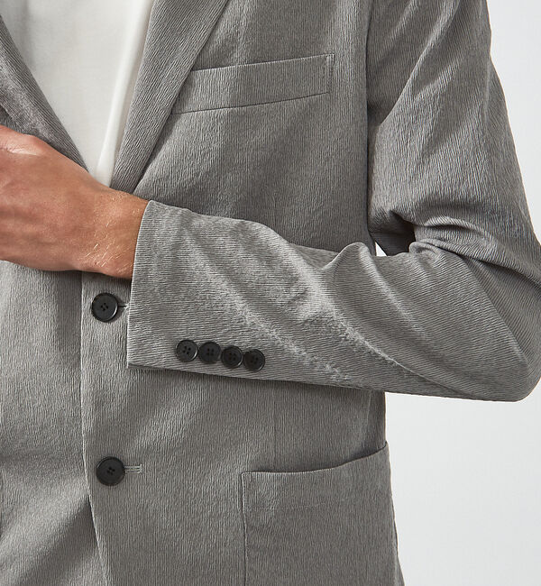 ABAHOUSE「【セットアップ対応/FLEX JACKET】 PE-wrinkle ワッシャージ」|テーラードジャケット|